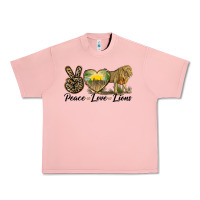 Salmon peace love lions Urban Heavy Tee - LillyAllenDesigns