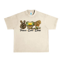 Sandshell peace love lions Urban Heavy Tee - LillyAllenDesigns