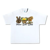 White peace love lions Urban Heavy Tee - LillyAllenDesigns
