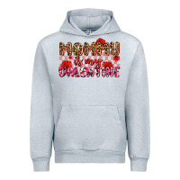 Heather Grey mommy is my valentine olıvıa Urban Hoodie - OliviaCreatesArt
