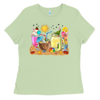 Matcha summer drinks coffee cups Ladies Tee - texasbilliewilder