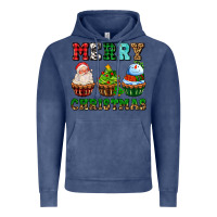 Vintage Denim merry christmas with cupcakes Vintage Hoodie - AdoDesignShop