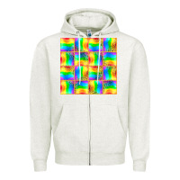 Oatmeal Heather Pride lgbtq flag and leopard with glitter seamless Zipper Hoodie - BundleAndBundleShop