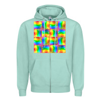 Seafoam Pride lgbtq flag and leopard with glitter seamless Zipper Hoodie - BundleAndBundleShop