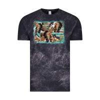 Cloud Black indian western background Vintage Tee - AdoDesignShop