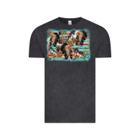 Vintage Black indian western background Vintage Tee - AdoDesignShop