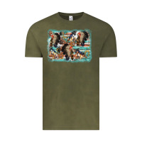 Vintage Olive indian western background Vintage Tee - AdoDesignShop