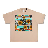 Burro serape cowhide sunflowers seamless pattern 12inch Urban Heavy Tee - Jasminsmagicworld