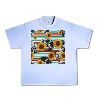 Grape Ice serape cowhide sunflowers seamless pattern 12inch Urban Heavy Tee - Jasminsmagicworld
