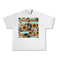 Lunar Rock serape cowhide sunflowers seamless pattern 12inch Urban Heavy Tee - Jasminsmagicworld