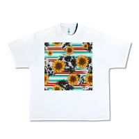 White serape cowhide sunflowers seamless pattern 12inch Urban Heavy Tee - Jasminsmagicworld