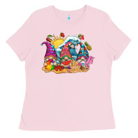 Bubblegum Pink summer gnome tbw Ladies Tee - texasbilliewilder