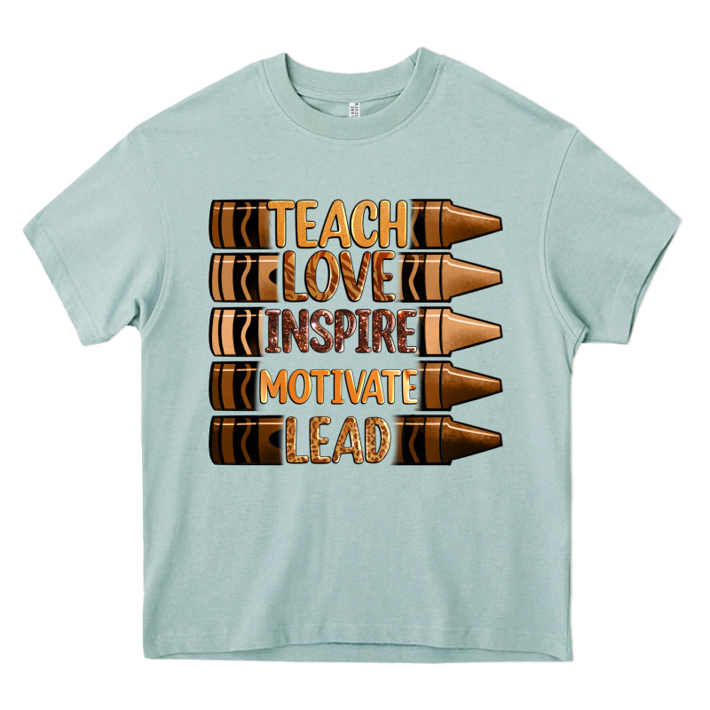 Teach Love Inspire Motivate Lead Heavy Core Tee by Zillion Design Studio | Teevron