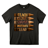 Asphalt teach love inspire motivate lead Heavy Core Tee - Zillion Design Studio