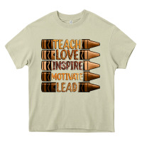 Mossy teach love inspire motivate lead Heavy Core Tee - Zillion Design Studio