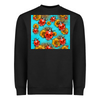 Black Western Sunflowers Ladybug Heavyweight Sweatshirt - LillyAllenDesigns