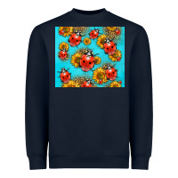 Navy Western Sunflowers Ladybug Heavyweight Sweatshirt - LillyAllenDesigns