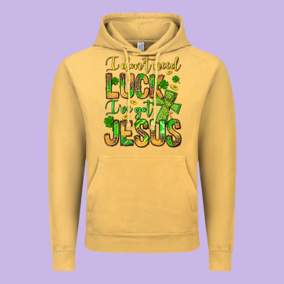 I Don't Need Luck I've Got Jesus Vintage Hoodie Designed By Jasminsmagicworld
