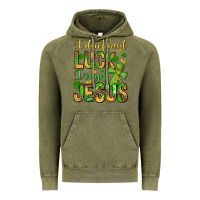 Vintage Olive I don't need luck I've got Jesus Vintage Hoodie - Jasminsmagicworld