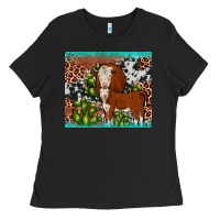 Black hereford cactus tumbler Ladies Tee - JahusDesignShop
