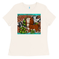 Hereford Cactus Tumbler Ladies Tee | Teevron