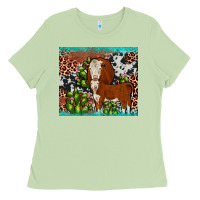 Matcha hereford cactus tumbler Ladies Tee - JahusDesignShop