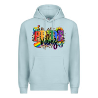 Blue Mist Pride vibes Premium Hoodie - NancyCooperArtShop