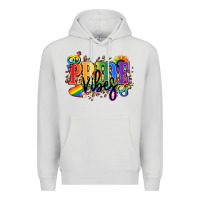Dove Grey Pride vibes Premium Hoodie - NancyCooperArtShop