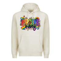 Oatmeal Heather Pride vibes Premium Hoodie - NancyCooperArtShop