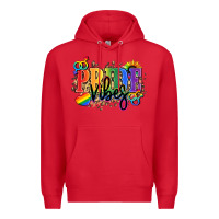 Red Pride vibes Premium Hoodie - NancyCooperArtShop