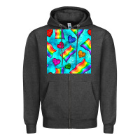 Charcoal Heather Pride lgbtq flags and leopard seamless pattern Zipper Hoodie - BundleAndBundleShop