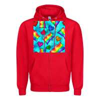 Red Pride lgbtq flags and leopard seamless pattern Zipper Hoodie - BundleAndBundleShop