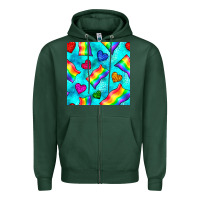 Sports Green Pride lgbtq flags and leopard seamless pattern Zipper Hoodie - BundleAndBundleShop