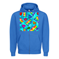 True Royal Pride lgbtq flags and leopard seamless pattern Zipper Hoodie - BundleAndBundleShop
