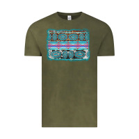 Vintage Olive turquoise gemstone background Vintage Tee - AdoDesignShop
