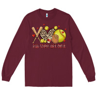 Burgundy rub some dirt on it softball Long Sleeve Tee - MaliasSmallBusiness