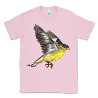 Bubblegum Pink Flying American Goldfinch Classic Tee - LillyAllenDesigns