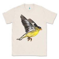 Natural Flying American Goldfinch Classic Tee - LillyAllenDesigns