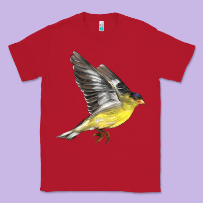 Flying American Goldfinch Classic Tee Designed By Lillyallendesigns