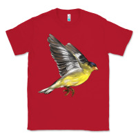 Red Flying American Goldfinch Classic Tee - LillyAllenDesigns