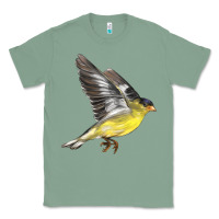Sage Flying American Goldfinch Classic Tee - LillyAllenDesigns