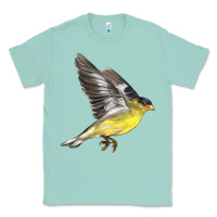 Seafoam Flying American Goldfinch Classic Tee - LillyAllenDesigns