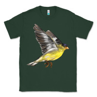 Sports Green Flying American Goldfinch Classic Tee - LillyAllenDesigns