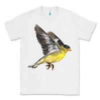 White Flying American Goldfinch Classic Tee - LillyAllenDesigns