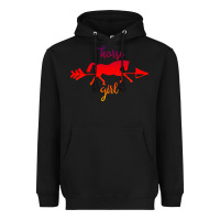 Black Horse Girl Heavyweight Hoodie - Bettercallsaul