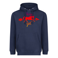 Navy Horse Girl Heavyweight Hoodie - Bettercallsaul