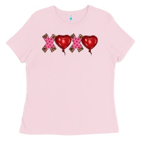 Bubblegum Pink valentine's day xoxo heart balloon Ladies Tee - RanaPortraitStore