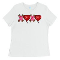 White valentine's day xoxo heart balloon Ladies Tee - RanaPortraitStore