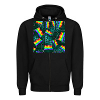 Black Pride lgbtq flags with leopard seamless pattern Zipper Hoodie - BundleAndBundleShop