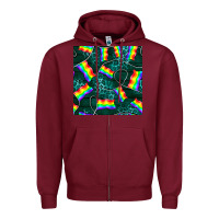 Burgundy Pride lgbtq flags with leopard seamless pattern Zipper Hoodie - BundleAndBundleShop